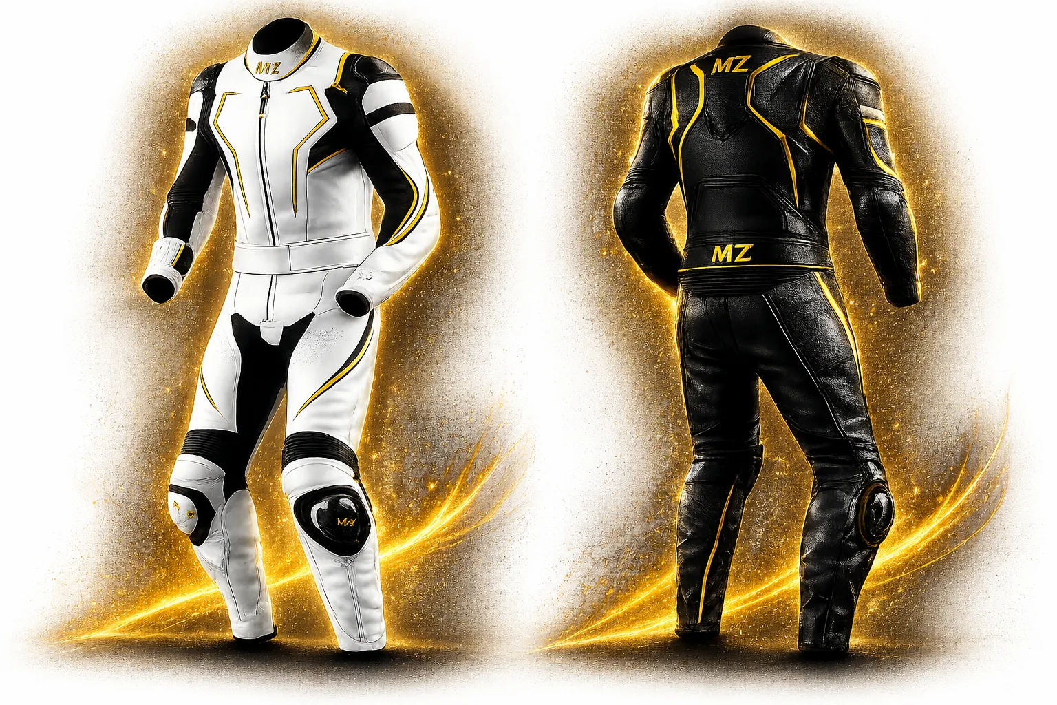Leather motorbike suit