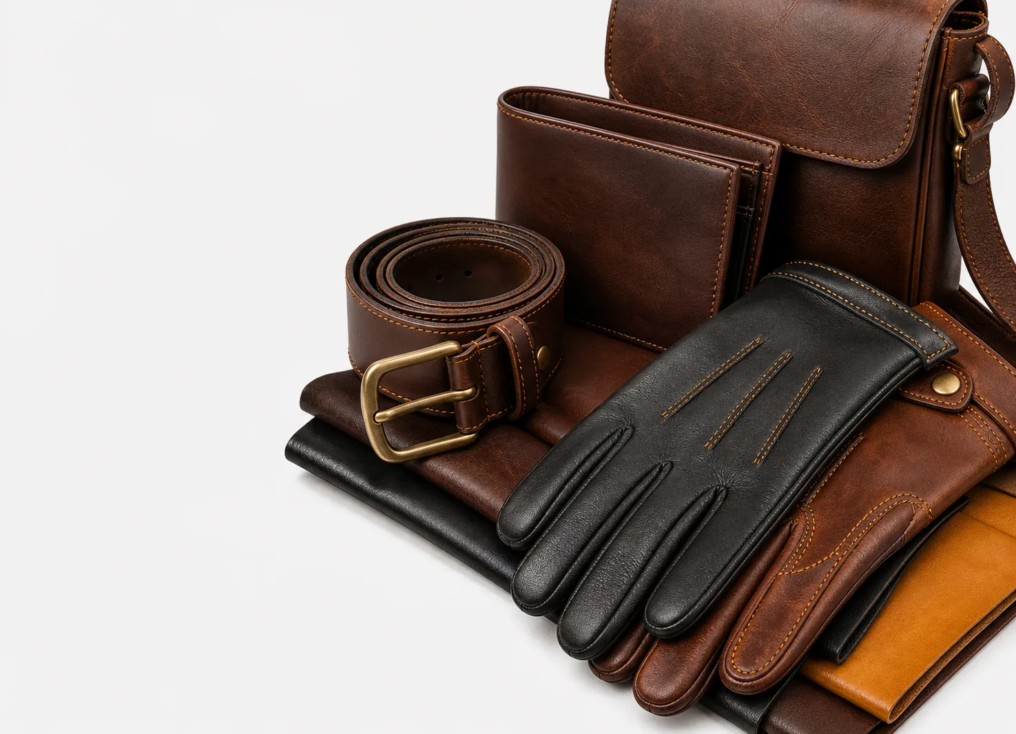 Premium leather products showing quality craftsmanship