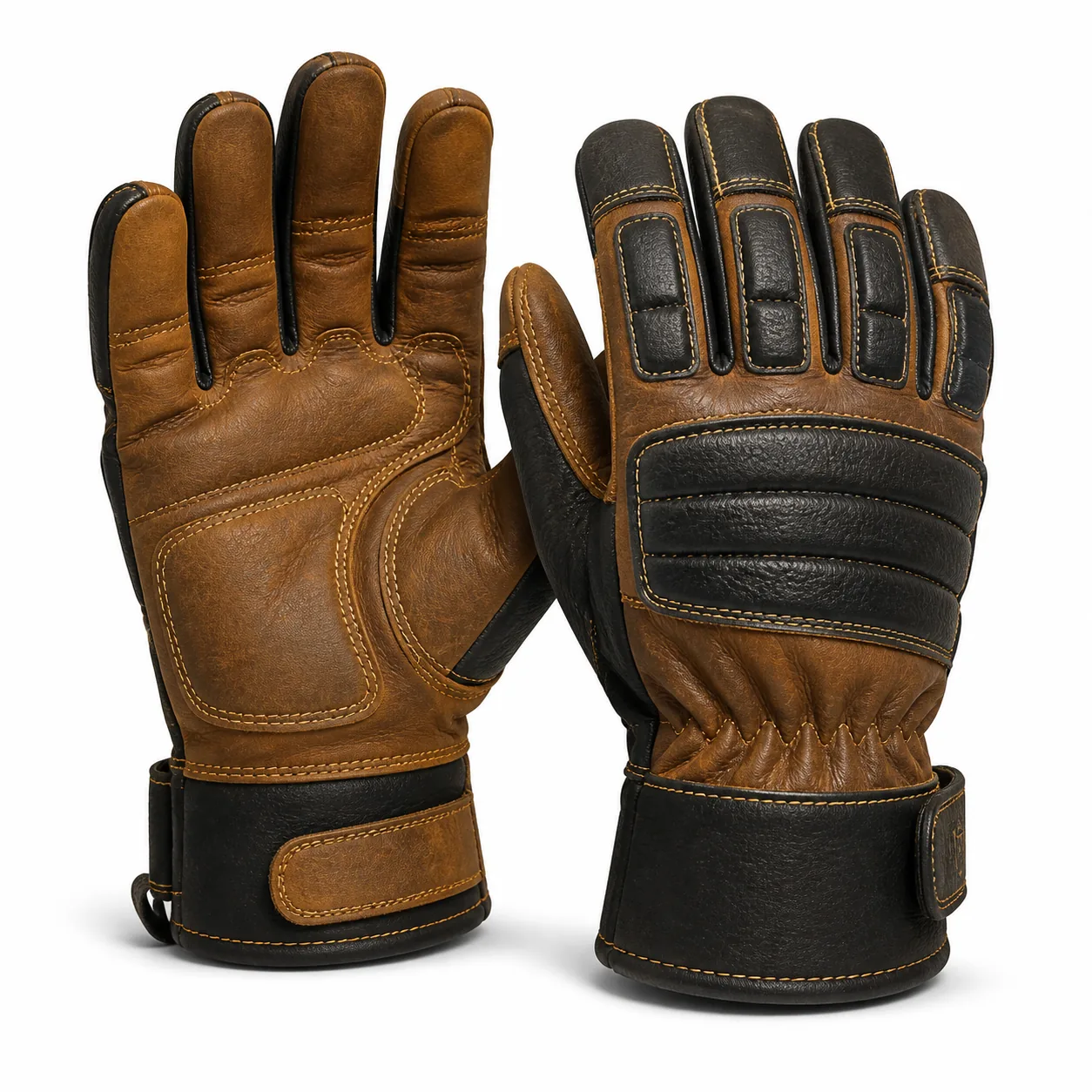Leather work gloves